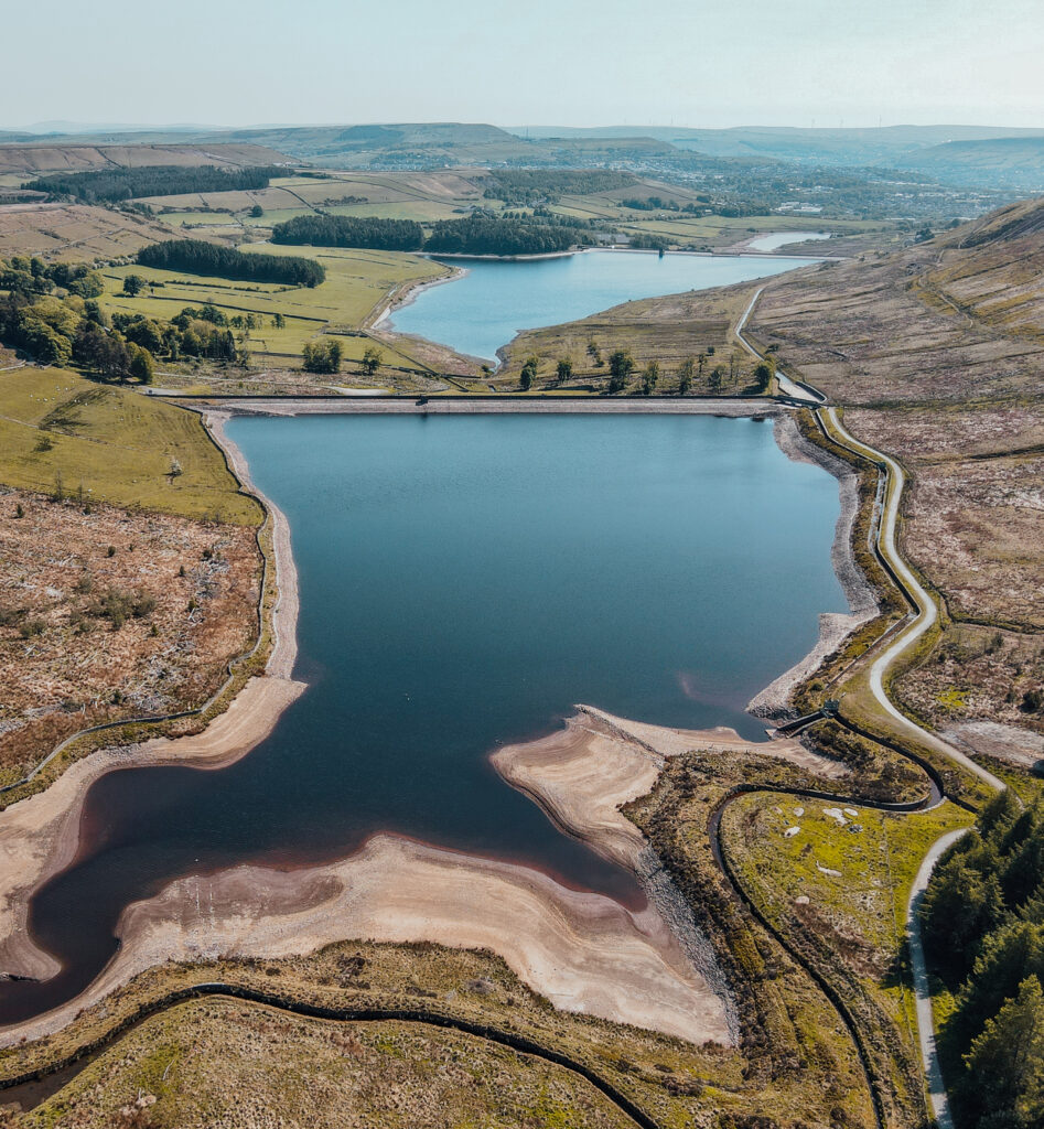 calf hey reservoir walk haslingden lancashire. by lancashire lads. drone pilot lancashire