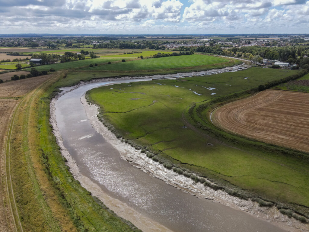 river douglas estuary walk. drone pilot lancashire.